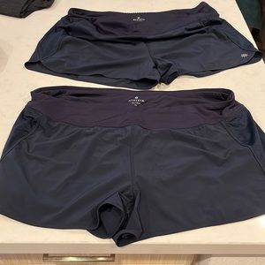2 used excellent condition athleta XL shorts navy